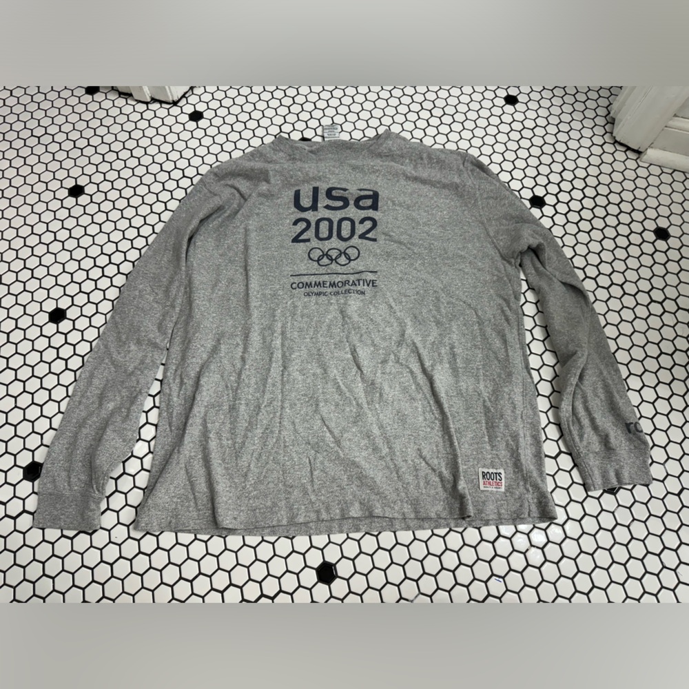 Roots athletics 2002 Olympics long sleeve T shirt size large
